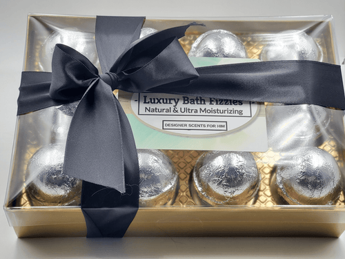 Designer-Scents-Bath-Bomb-Gift-Set-for-Men-12-Piece-Luxury-Cologne-Inspired-Bath-Fizzies-in-Gold-Box