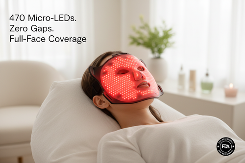 Lumina VISO Red Light Therapy Mask — 470 Micro-LEDs, Full-Face Coverage